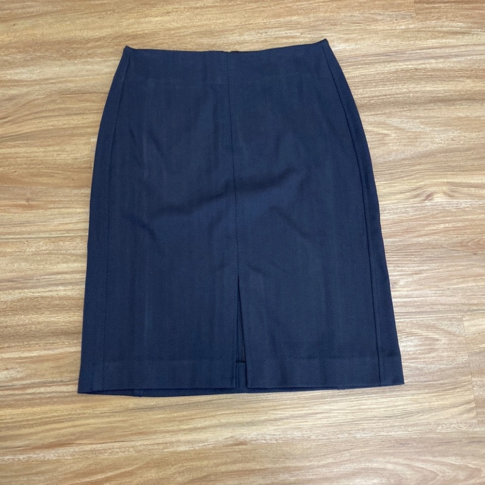 MM LAFLEUR Chevron Stripe Purple Fig Greenpoint Pencil Skirt Size 10 - Picture 2 of 6